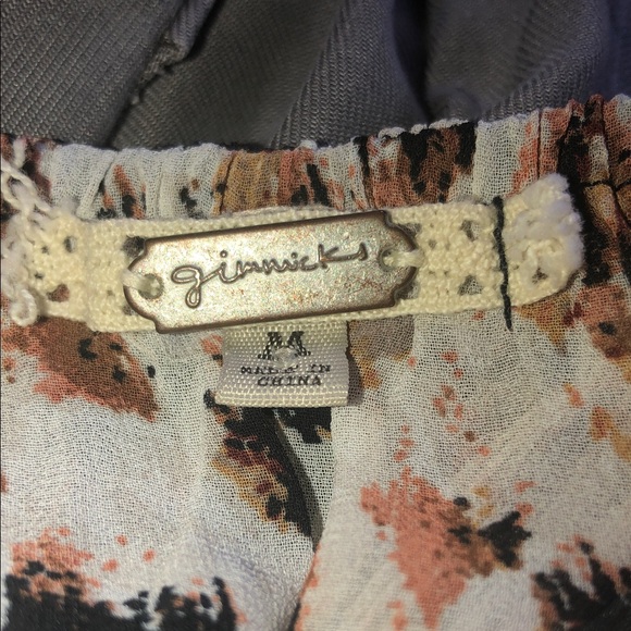 Gimmicks by BKE Leopard Print Peplum Tank Top - Picture 2 of 2